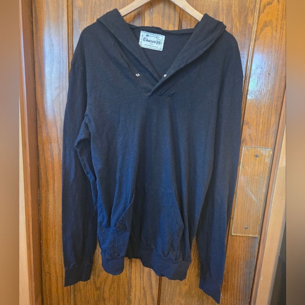 Chaser 88 Black Cotton Hooded Sweatshirt Large